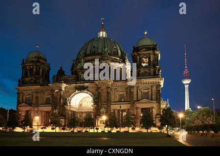 Berliner Dom oder der Berliner Dom in der Nacht, Deutschland Stockfoto