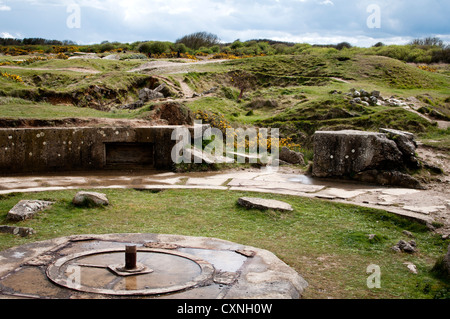 Pointe Du Hoc, Normandie, Frankreich Stockfoto