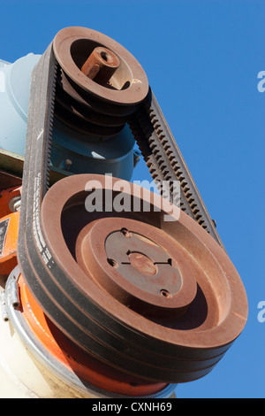 Riemenscheiben der industriellen Elektromotor Stockfoto