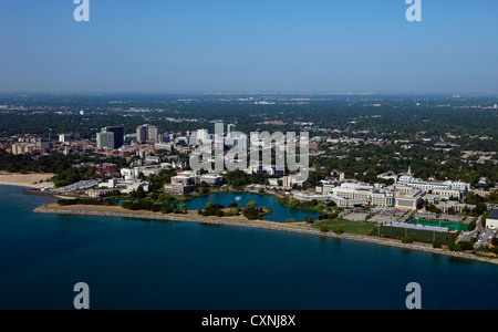 Luftaufnahme Northwestern University Evantson, Illinois Stockfoto