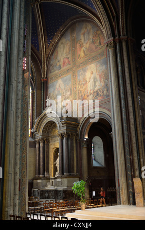 Paris, Frankreich. Kirche von St-Germain-des-Pres-Interieur Stockfoto