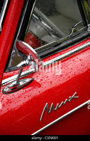 Rot Hillman Minx Oldtimer hautnah Schuss Stockfoto