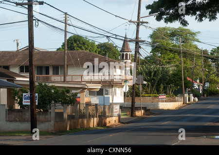 Elk284-1847 Hawaii, Oahu, North shore, Hale'iwa, Wohngebiet, Haus Stockfoto