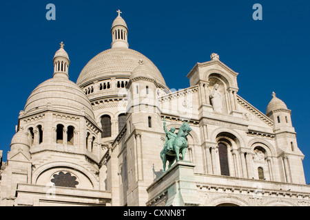 Sacré-Cœur Basilika oder die Basilika des Heiligen Herzens von Paris, Frankreich Stockfoto