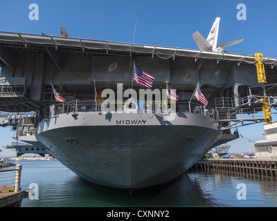 Flugzeugträger USS Midway, an der San Diego Küste, San Diego CA Stockfoto