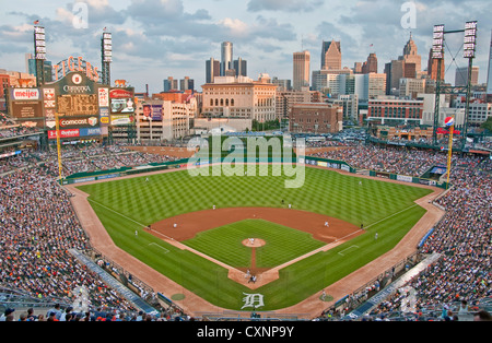 Detroit Tigers Gastgeber Seattle Mariners im Comerica Park in Detroit Stockfoto