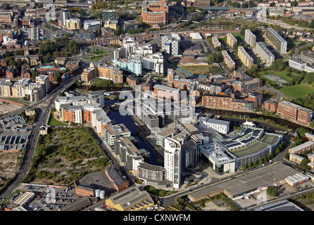 Luftaufnahme von Clarence Dock in Leeds Stockfoto