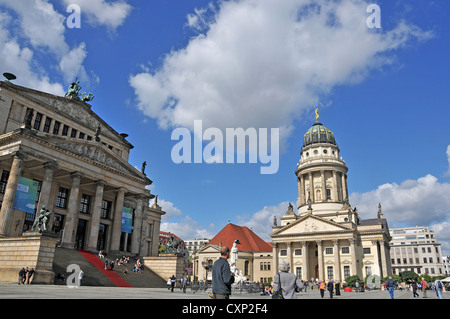 Französische Kirche Konzerthaus Gendarmenmarkt Platz Berlin Deutschland Stockfoto