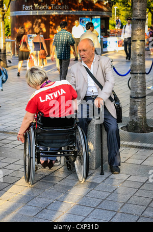 Lettische Para-Olympia in London im Urlaub Stockfoto