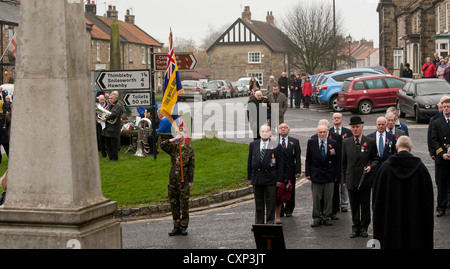 Remembrance Day Sonntag Osmotherley Dorf North Yorkshire England Stockfoto