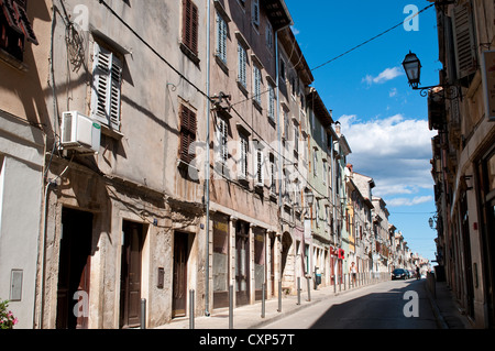 Straße, Vodnjan, Istrien, Kroatien Stockfoto