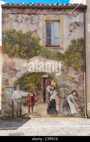 Europa Italien Sardinien Wandbilder, Sennariolo Stockfoto