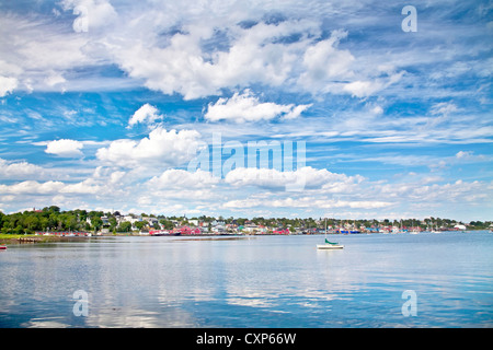 Hafen und Uferpromenade der Altstadt von Lunenburg, Nova Scotia, Kanada. Stockfoto