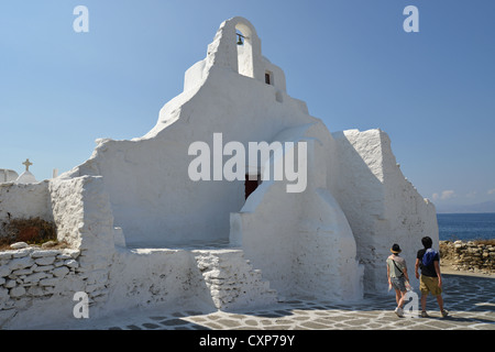 17. Jahrhundert Kirche von Panagia Paraportiani, Chora, Mykonos, Cyclades, South Aegean Region, Griechenland Stockfoto