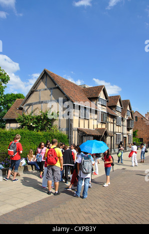 Shakespeares Geburtshaus, Henley Street, Stratford-upon-Avon, Warwickshire, England, UK Stockfoto