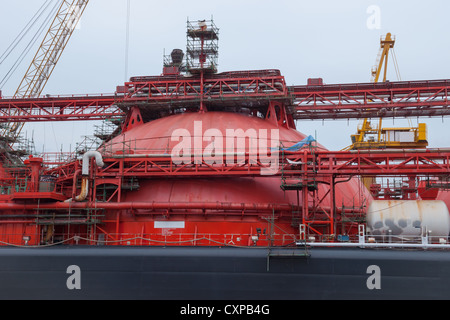 LNG-Behälter Stockfoto