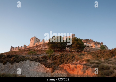 Peñafiel Burg - Peñafiel, Provinz Valladolid, Kastilien und León, Spanien Stockfoto