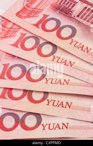 Chinesische Währung - 100 Yuan Hintergrund Stockfoto