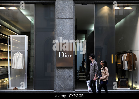 Dior-Shop. Via Montenapoleone. Mailand, Italien Stockfoto