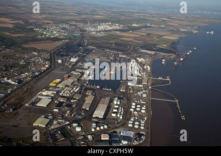 Aerial Immingham Dock Fluss Humber Abp uk Stockfoto