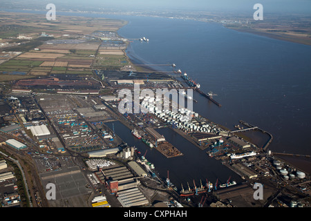 Aerial Immingham Dock Fluss Humber Abp uk Stockfoto