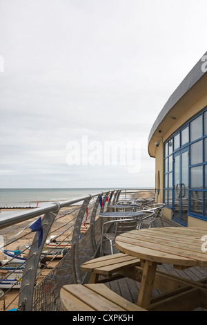 North Norfolk Cromer Rocket House Café Balkon Stockfoto