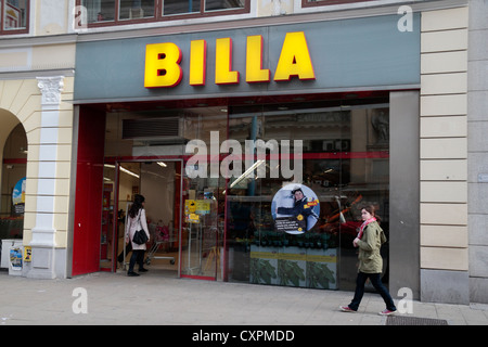 BILLA Supermarkt in Wien, Österreich. Stockfoto