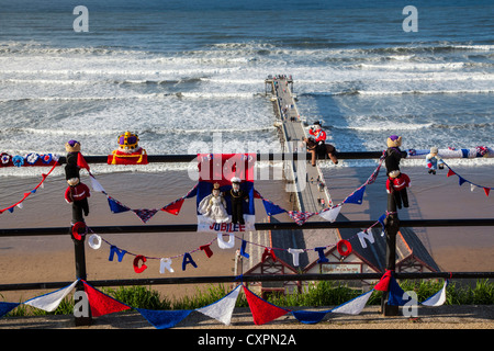 Anonyme Queens Diamond Jubilee stricken am Saltburn am Meer, Cleveland Stockfoto