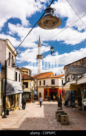 Alten Basar, der ehemaligen Osmanischen Viertel und größte Markt auf dem Balkan. Skopje, Mazedonien Stockfoto