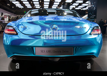 Mercedes-Benz SLS AMG Coupe elektrischer Antrieb auf der Paris Motor Show 2012 Stockfoto