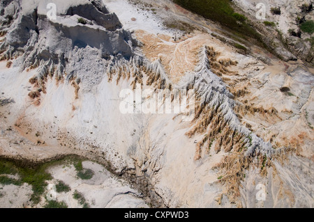 Luftaufnahme der Küste, Quixaba, Ceará, Brasilien - Canoa Quebrada Strand Stockfoto