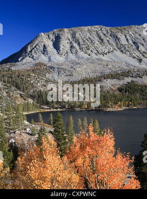 Herbst am Rock Creek Lake in der östlichen Sierra Stockfoto