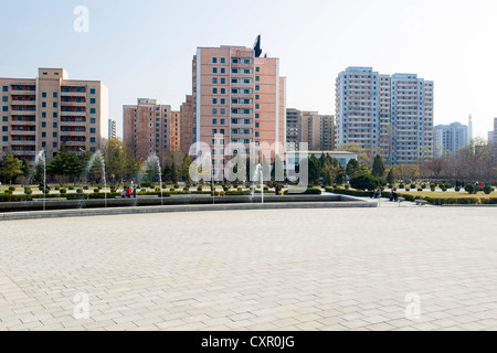 Demokratischen Völker Volksrepublik Korea (DVRK), Nordkorea, Pjöngjang, Denkmal für die Gründung der Arbeiterpartei Koreas Stockfoto