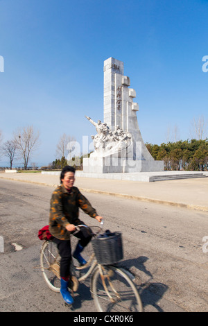 Demokratischen Völker Volksrepublik Korea (DVRK), Nordkorea, Nampo, Denkmal an der Westmeer-Talsperre Stockfoto