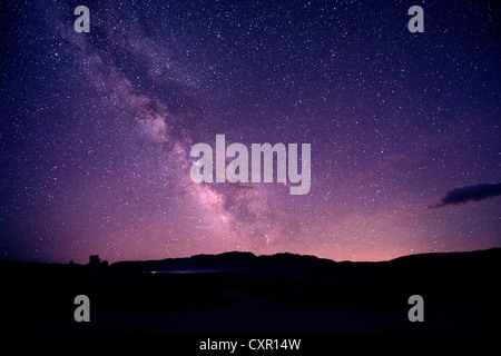 Sternenhimmel bei Nacht, mono Lake, Kalifornien, usa Stockfoto