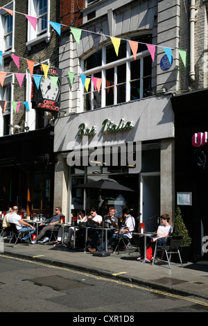 Bar Italia Cafe am Frith Street, Soho, London, UK Stockfoto