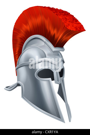 Abbildung eines antiken griechischen Krieger Helm, Spartan Helm, römischen Helm oder Trojan Helm. Stockfoto