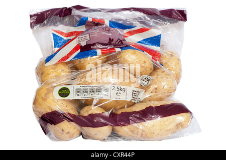 Tasche von Maris Piper Kartoffeln Stockfoto