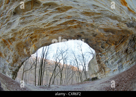 Rat Überhang Höhle verhungert Rock State Park, Südliche Illinois, USA, Nordamerika Stockfoto