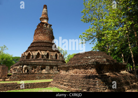 Wat Phra Tat, Aranyik Geschichtspark Kamphaeng Phet, Thailand, Asien Stockfoto