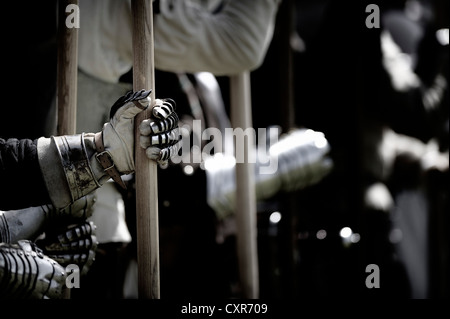 Landsknechte, Fußsoldaten, Reenactment, Landsknecht Hurra 2012, Mittelberg, oberen Allgäu, Schwaben, Bayern Stockfoto