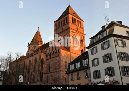 Nordfassade, St. Thomas Kirche Église Saint-Thomas Kirche, Straßburg, Département Bas-Rhin, Elsass, Frankreich, Europa Stockfoto