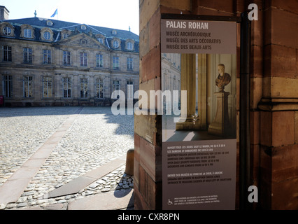 Ausstellungen in Museen in Rohan-Palast, Straßburg, Département Bas-Rhin, Elsass, Frankreich, Europa, PublicGround Stockfoto