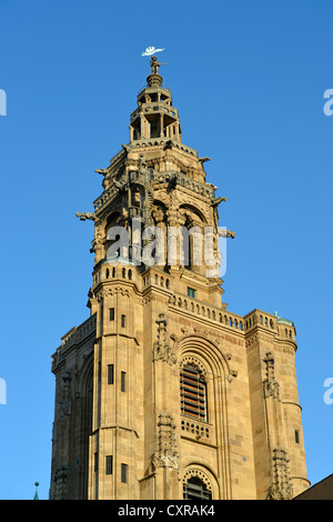 Westturm oder Kiliansturm Tower von Hans Schweiner, achteckigen Turm mit Wendeltreppe außen Stockfoto