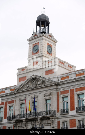 Presidencia De La Comunidad de Madrid, Antigua Casa de Correos, Büro der autonomen Gemeinschaft von Madrid, Sitz des Amtes Stockfoto