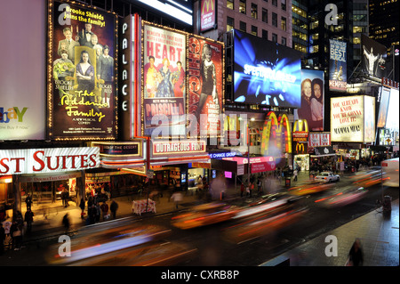 Times Square bei Nacht, Broadway, Midtown Manhattan, New York City, New York, USA, Vereinigte Staaten von Amerika, Nordamerika Stockfoto