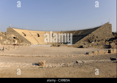 Römisches Theater, Amphitheater, Caesarea oder Caesarea Maritima, Israel, Naher Osten, West-Asien, Asien Stockfoto