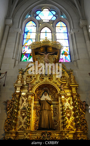 Capella, Kapelle Santa Angela De la Cruz, Innenansicht, Almudena Kathedrale Santa María la Real De La Almudena-Kathedrale Stockfoto