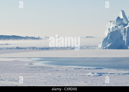 Eismeer aus Disko Halbinsel, Qeqertarsuaq, Grönland, Arktis Nordamerika Stockfoto