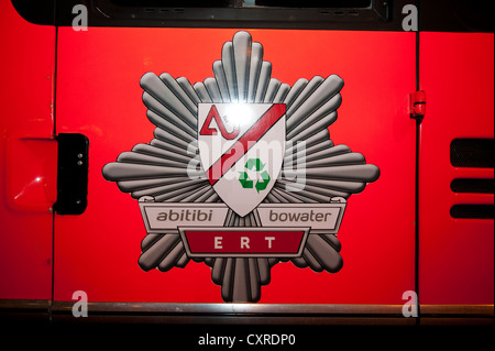 Abitibi Bowater ERT Industrie Private Feuerwehr Motor Stockfoto